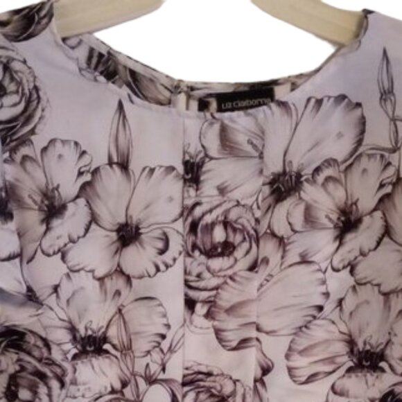 Liz Claiborne lightweight flowy blouse sz M - Picture 4 of 8